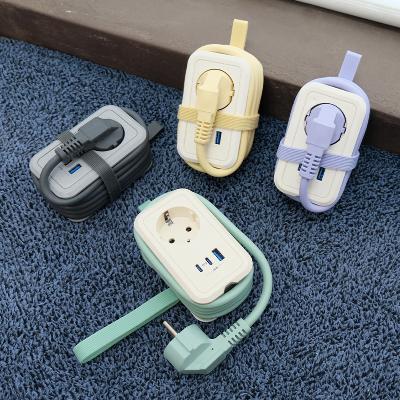 [에코너] MT11 전선형 1.5M 휴대용 미니 멀티탭 4000W 고용량 (1구/C타입포트/USB포트)