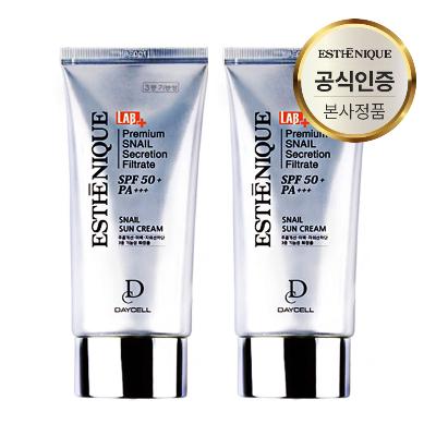 [데이셀] 에스테니끄 달팽이 선크림 70g 2개 끈적임없는 미백 톤업 선크림