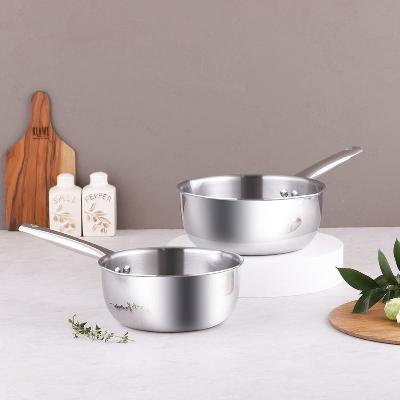 [키친플라워] 쿠킨 IH 멀티 플러스냄비 통3중 편수냄비 18cm 20cm 인덕션겸용 이유식 라면냄비 스텐냄비