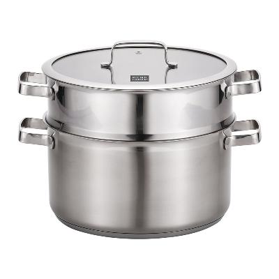 [키친플라워] 프리미엄 스텐 찜냄비 26cm 2단찜기 3중바닥 스텐304 인덕션 가스겸용 