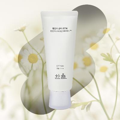 [한율] 흰감국 광채 선크림 70ml 3중 기능성 저자극