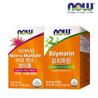 [나우푸드] 아담 맨스 멀티플 (60정/2개월분) + 실리마린 (60캡슐/2개월분)