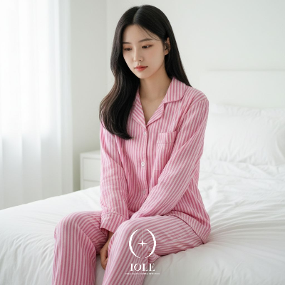 2컬러 파자마데이즈 스트라이프 여성 잠옷 셔츠형 상하세트 데일리 홈웨어