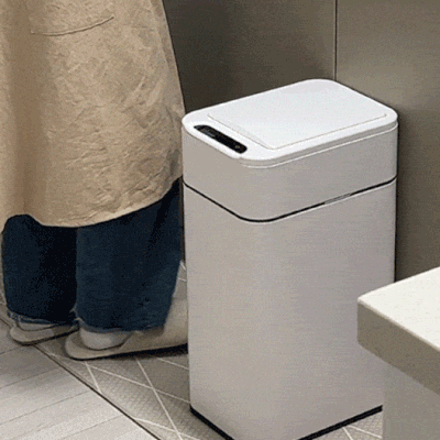 ★공동구매★ [다룸] 20L 자동센서 쓰레기통 날개형 d-TC-0101 (화이트,아이보리 택1)