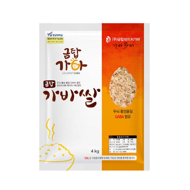 [2025년 햅쌀] 금탑 가바쌀(5분도) 4kg