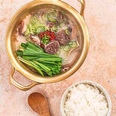 머릿고기 듬뿍 순대국 순한맛 농사지음 순대국밥 180g 6팩