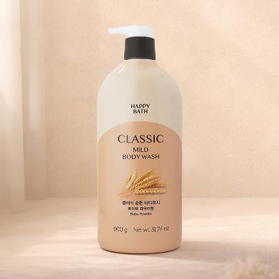 [해피바스] 클래식 순한 바디워시 900g 베이비파우더향
