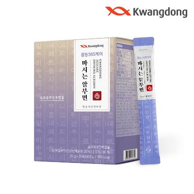 [광동] 365케어 활력 충전 마시는 알부민 600g 1박스 30포