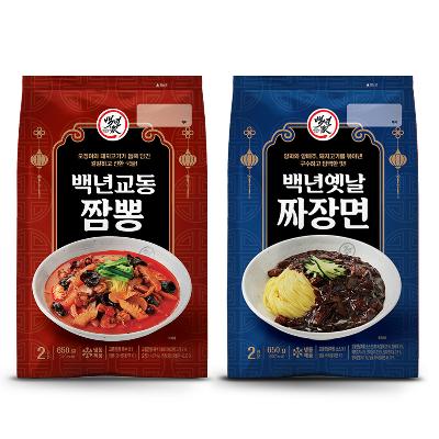 ★타임특가★ [신세계푸드] 백년교동짬뽕 2인분 + 백년옛날짜장 2인분 (총2봉)