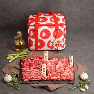 ★공동구매★ [정립한우] [실속구성] 한우 우대갈비+리본갈비+국거리 가성비 세트 3종 800g 선물세트