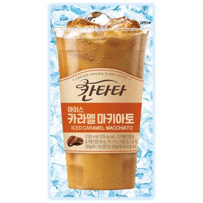 [롯데칠성] 칸타타 아이스 카라멜마끼아또 230ml 10팩 파우치커피 액상 커피 편의점