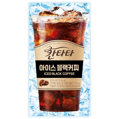 [롯데칠성] 칸타타 아이스 블랙 230ml 10팩 파우치커피 액상 커피 편의점
