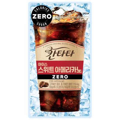 [롯데칠성] 칸타타 아이스 스위트 아메리카노 230ml 10팩 파우치커피 액상 커피 편의점