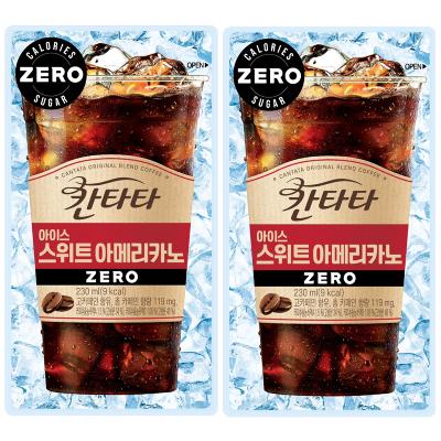 [롯데칠성] 칸타타 아이스 스위트 아메리카노 230ml 20팩 파우치커피 액상 커피 편의점