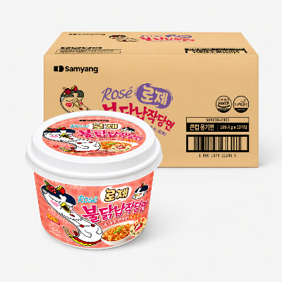 [삼양] 로제 불닭납작당면 컵라면 169g x 12개 (5월6일 출고)