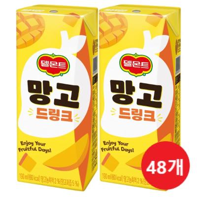 델몬트 망고 드링크 190ml 48팩 팩음료