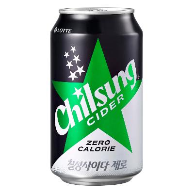 [롯데칠성] 칠성사이다 제로 355ml 24캔 뚱캔 캔음료