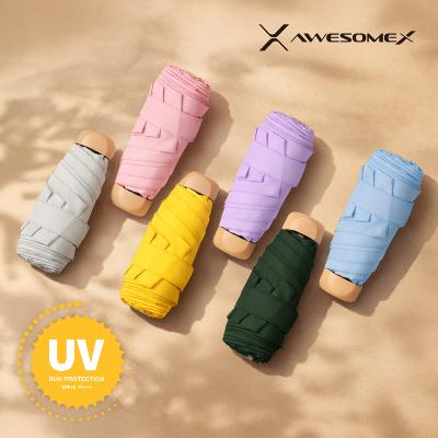 [어썸엑스] UV차단 초경량 5단 암막 파스텔 미니 양우산 (UPF50+) 8종 택1