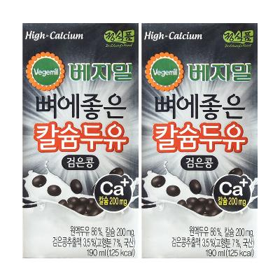 ⭐타임특가⭐베지밀 뼈에 좋은 검은콩 칼슘 두유 190ml 24팩
