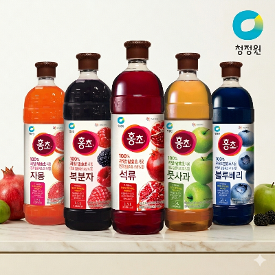 [청정원] 홍초 5종 900ml/1.5L(풋사과,자몽,석류,블루베리,복분자 택1)