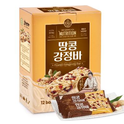 호정가 땅콩강정바 (12개입) / 고소하고 담백한 땅콩견과바 