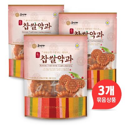 호정가 찹쌀약과(봉지) 3EA (3개 묶음, 총 1.05kg) / 전통한과 과자