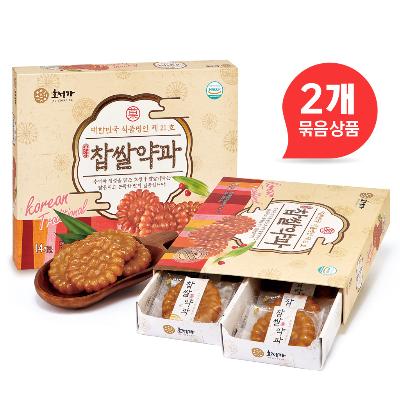 호정가 찹쌀약과(14개입) 1+1 (2개 묶음, 총 980g) / 전통한과 과자