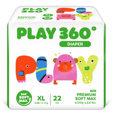 [한예지] 360도 프리미엄 소프트맥스 PLAY 팬티형 기저귀 특대형(XL) 22입 1팩