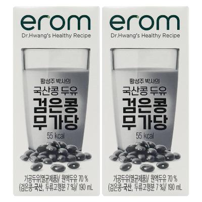 [이롬] 황성주 국산 검은콩 무가당 두유 190ml 32팩