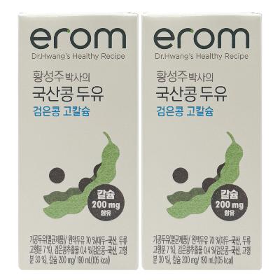 [이롬] 황성주 국산 검은콩 고칼슘 두유 190ml 32팩