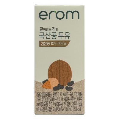 [이롬] 갈아만든 진한 국산콩 검은콩 호두 아몬드 두유 190ml 16팩