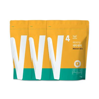 [레인보우샵] 세탁세제 과탄산소다 워시 1kg 리필x3