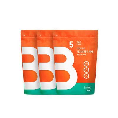 [레인보우샵] 올인원 식기세척기 세제 500g 리필x3