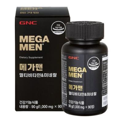 [GNC] 메가맨 멀티비타민 미네랄 1,000mg 90정