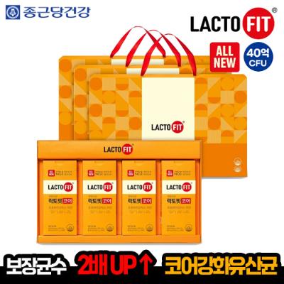 [종근당건강] **40억 CFU** 생유산균 락토핏 코어 30포 12박스 (총 360포, 12개월) - 선물박스