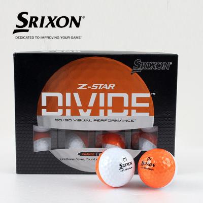 [던롭 스릭슨] Z-STAR8 DIVIDE 지스타8 디바이드 3피스 골프공 오렌지화이트 1더즌