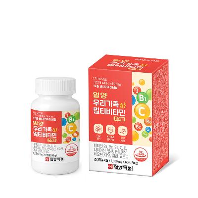 [일양약품] 우리가족 멀티비타민 츄어블정 1000mg x 60정 X 2세트 총 120정