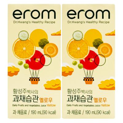 [이롬] 황성주 과채습관 옐로우 주스 190ml 32팩