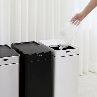 [무아스] 프리미엄 슬라이딩 자동센서 휴지통 30L