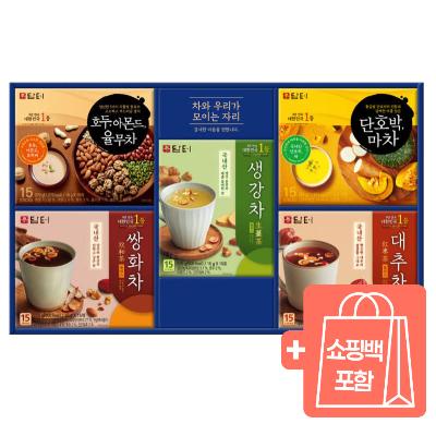 [담터] 다정 선물세트 + 쇼핑백 호두아몬드율무 쌍화차 생강차 대추차