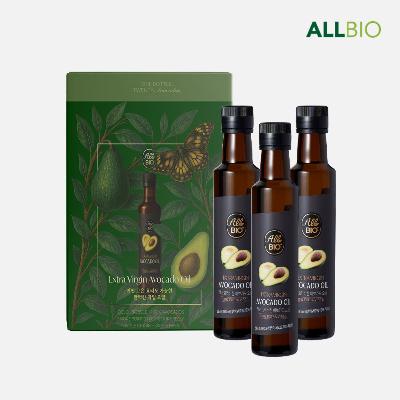⭐타임특가⭐[올바이오] 엑스트라버진 아보카도 오일 250ml x 3병 선물세트