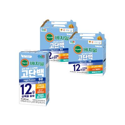 [정식품] 베지밀 고단백 두유 플레인 190ml(32팩/48팩)
