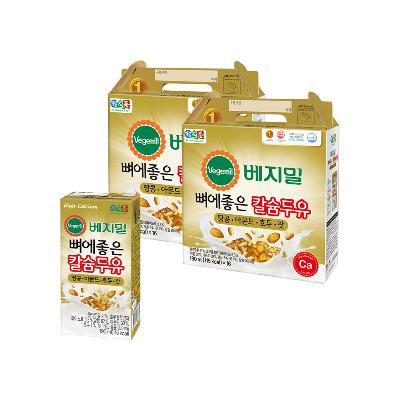 [정식품] 베지밀 뼈에좋은 칼슘두유 아몬드호두잣 190ml(32팩/48팩)