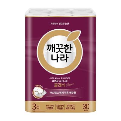 [깨끗한나라] 촉앤감 시그니처 클래식 3겹 30m 30롤