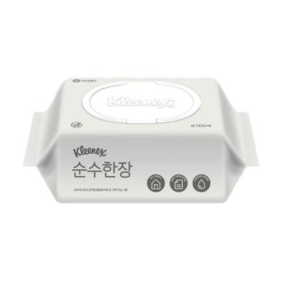 [크리넥스] 순수한장 물티슈 캡형 100매x10팩