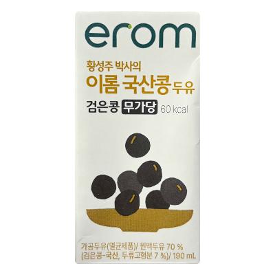 [이롬] 황성주 국산 검은콩 무가당 두유 190ml 16팩