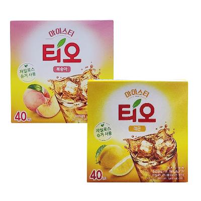 동서 아이스티 티오 복숭아맛1+레몬맛1 520g(총2개입)