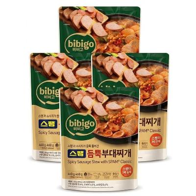 ⭐꿀연휴특가⭐[CJ 비비고] 스팸 듬뿍 부대찌게  460g X 4개입 (대용량)