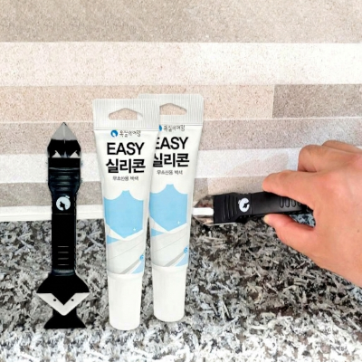 [욕실의여왕] 실리콘 스크래퍼 이지실리콘/스크래퍼 1개+실리콘 2개