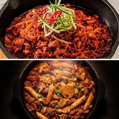 [랜선포차]닭갈비 300g 1팩+오돌뼈볶음 300g 1팩 세트
